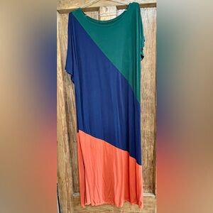 Color Block Jersey Maxi